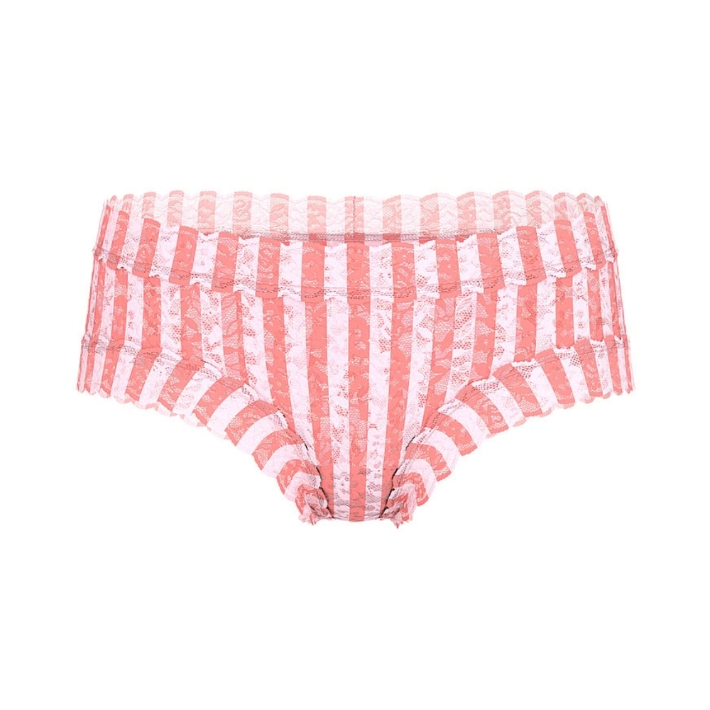 Victoria’s Secret The Lacie Lace Cheeky Panty Pretty Blossom Stripes/Small - NWT